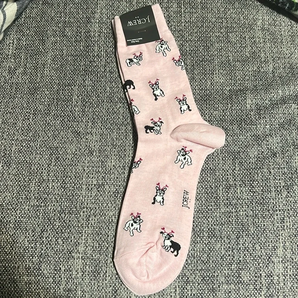 NWT J Crew Dogs with heart socks